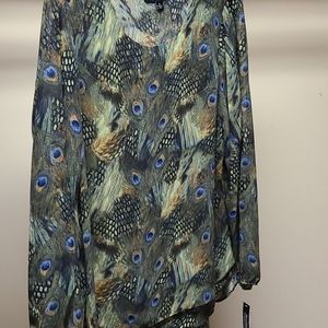 NWT Zac & Rachel cold-shoulder blouse XL